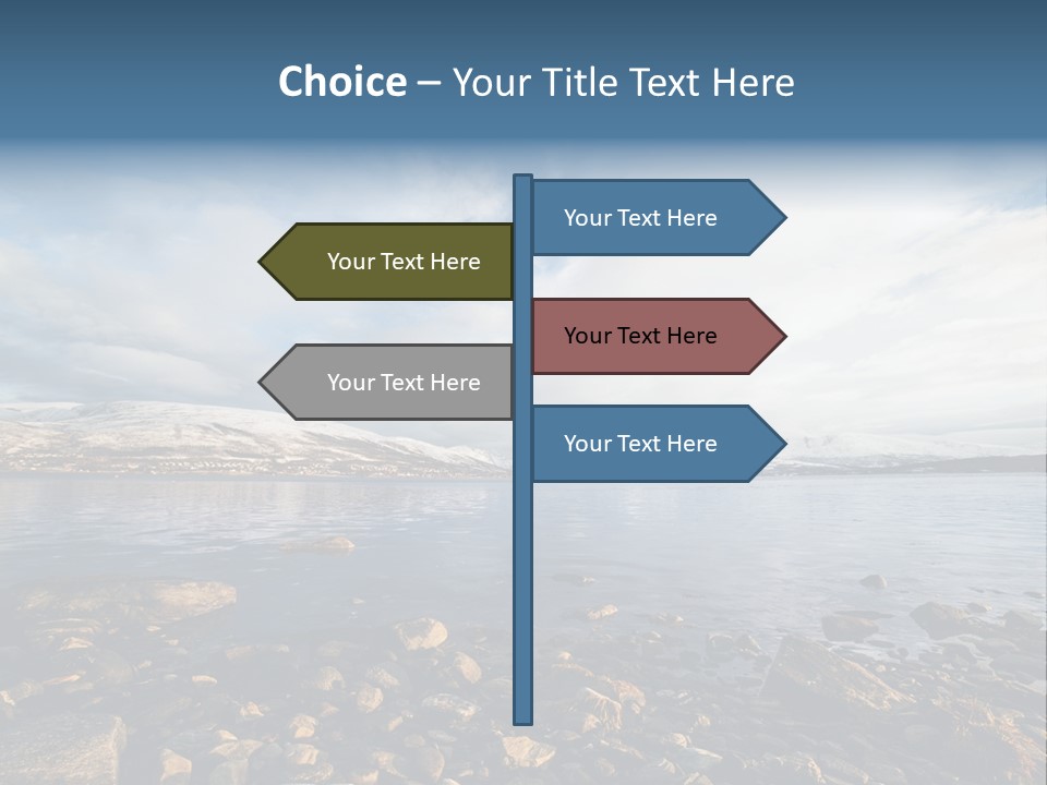 Panorama Fjords Forested PowerPoint Template