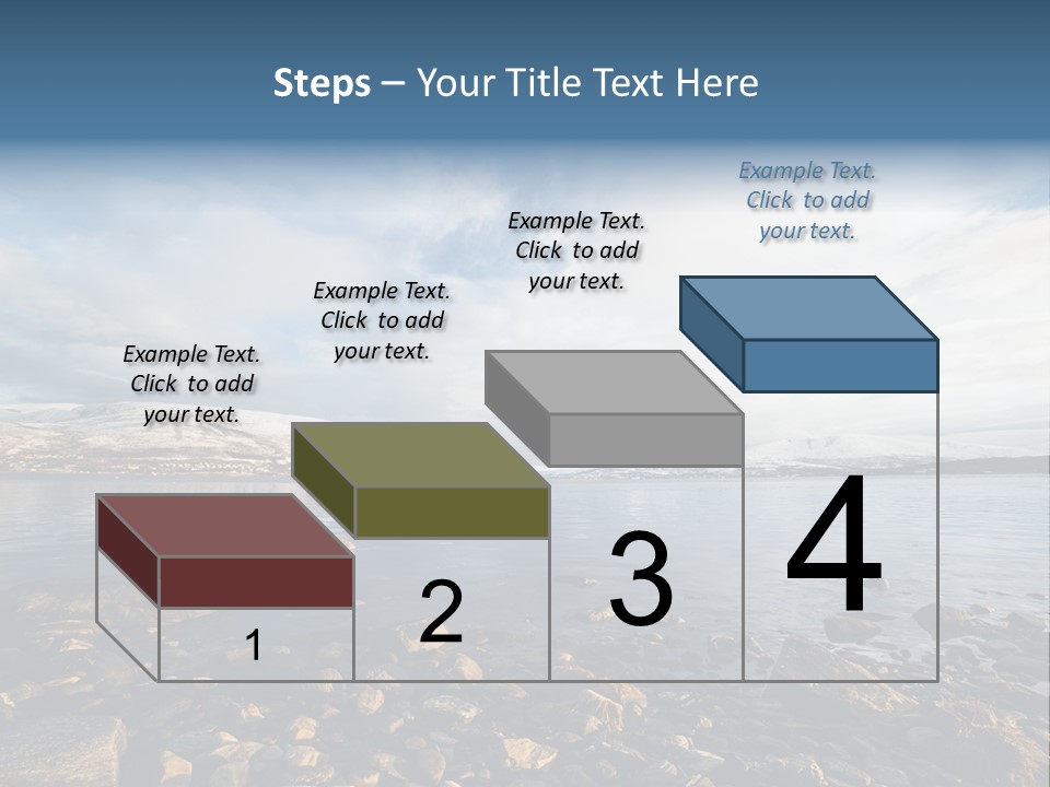 Panorama Fjords Forested PowerPoint Template