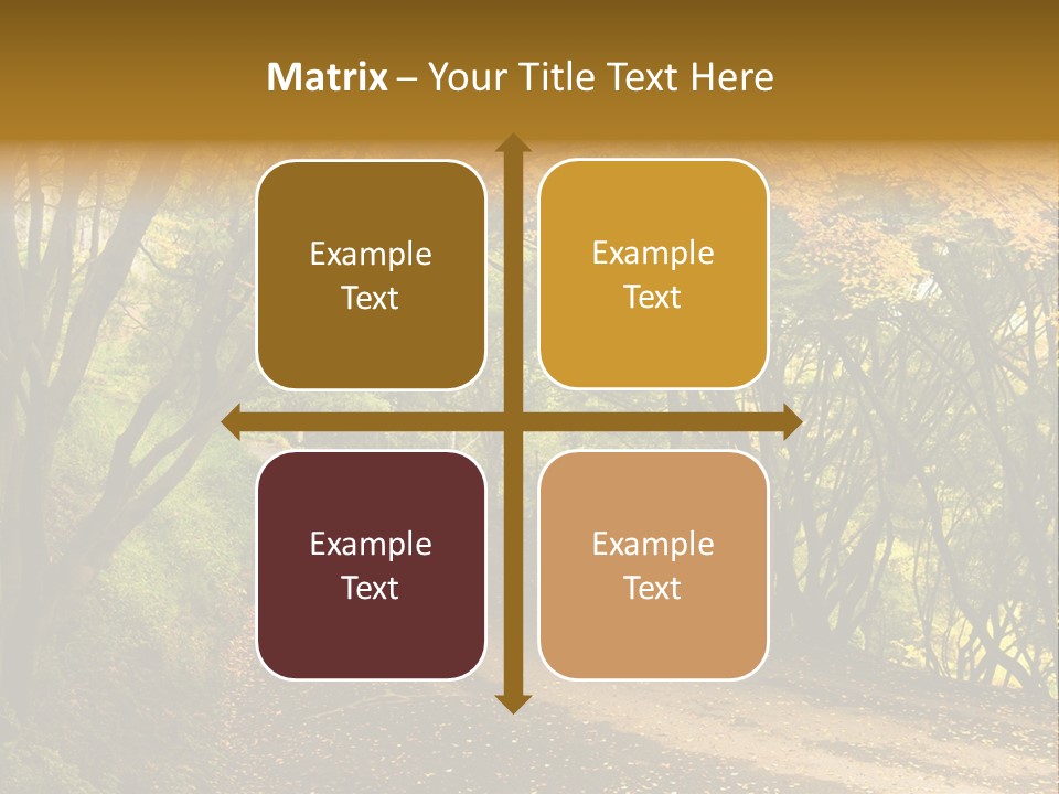 Gold Scenic Beauty PowerPoint Template