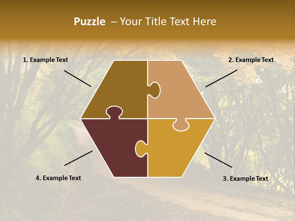 Gold Scenic Beauty PowerPoint Template