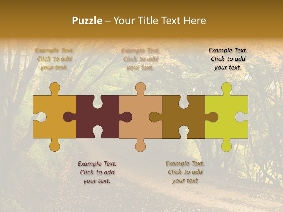 Gold Scenic Beauty PowerPoint Template