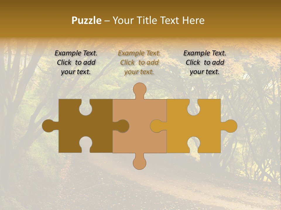 Gold Scenic Beauty PowerPoint Template