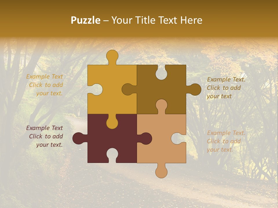 Gold Scenic Beauty PowerPoint Template