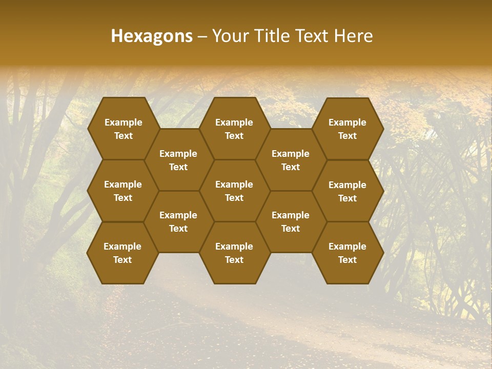 Gold Scenic Beauty PowerPoint Template