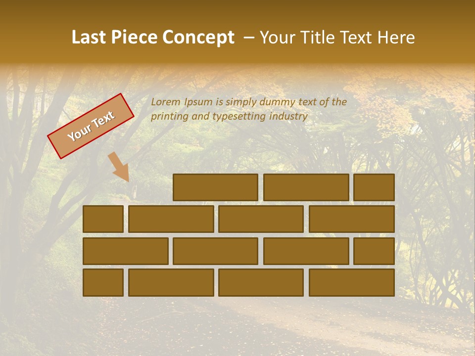 Gold Scenic Beauty PowerPoint Template