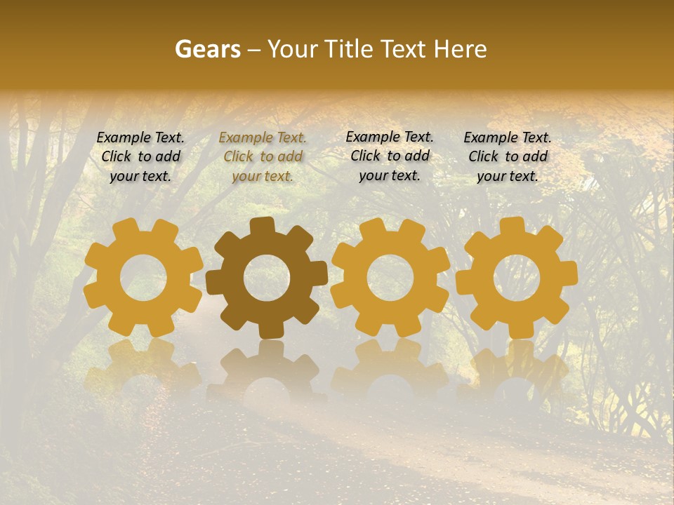 Gold Scenic Beauty PowerPoint Template