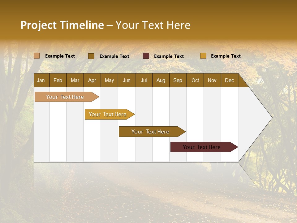 Gold Scenic Beauty PowerPoint Template