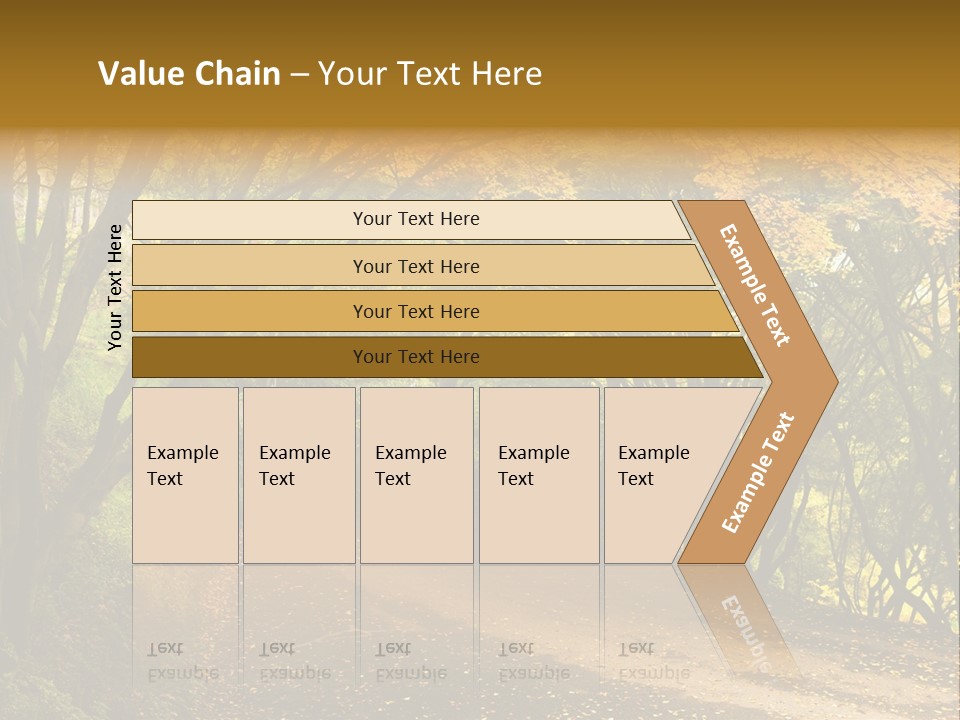 Gold Scenic Beauty PowerPoint Template