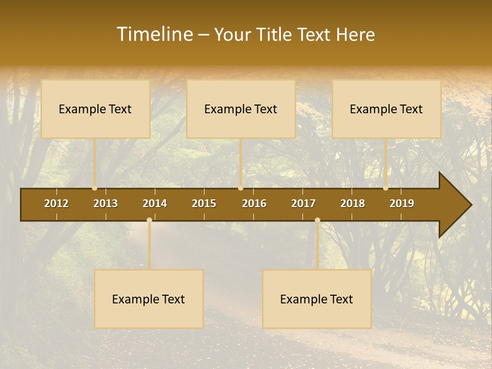 Gold Scenic Beauty PowerPoint Template