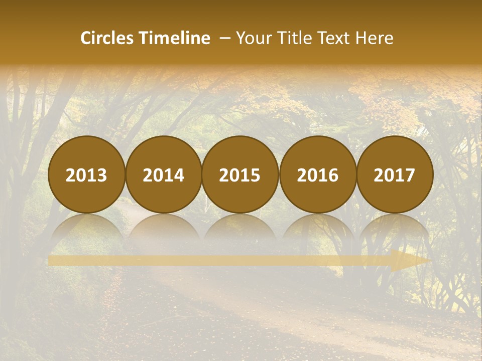 Gold Scenic Beauty PowerPoint Template