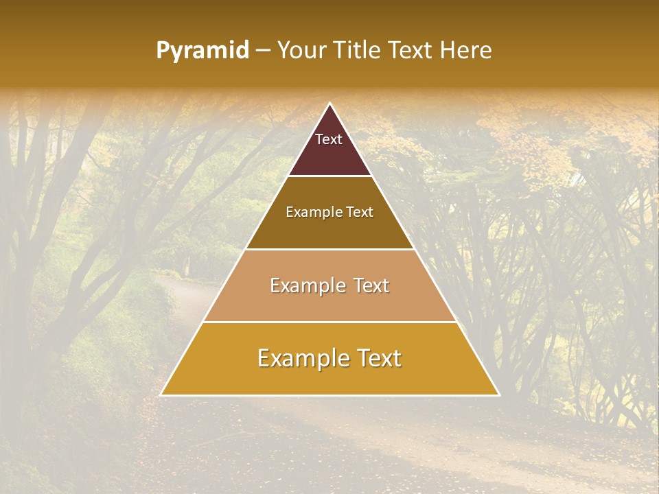 Gold Scenic Beauty PowerPoint Template