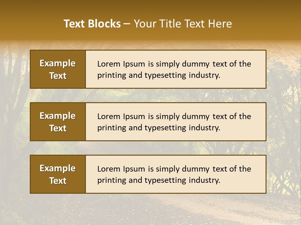 Gold Scenic Beauty PowerPoint Template