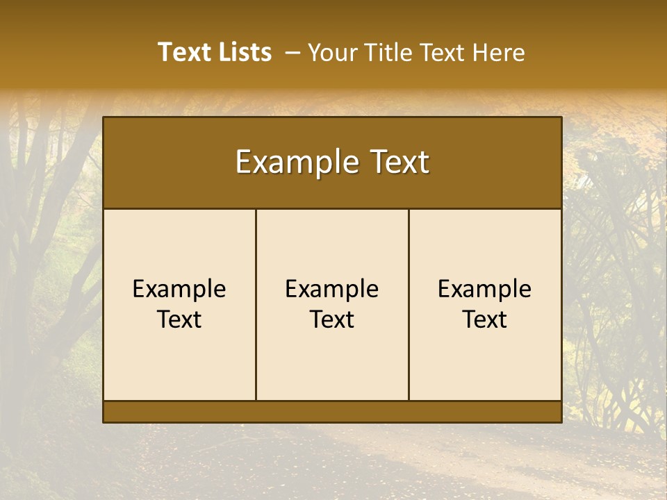 Gold Scenic Beauty PowerPoint Template