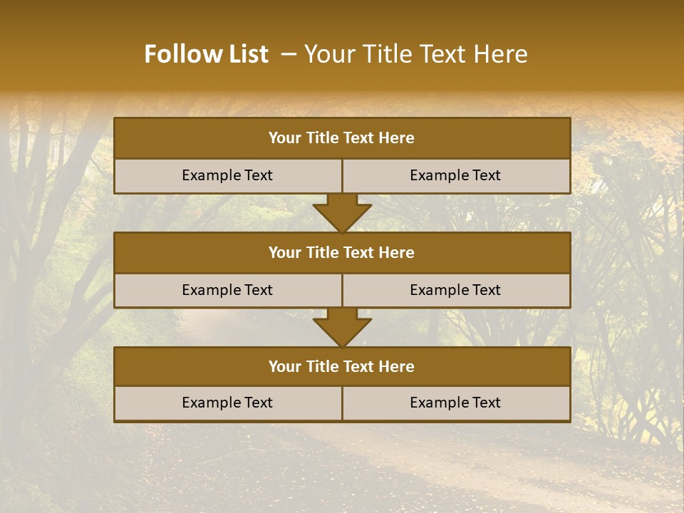 Gold Scenic Beauty PowerPoint Template