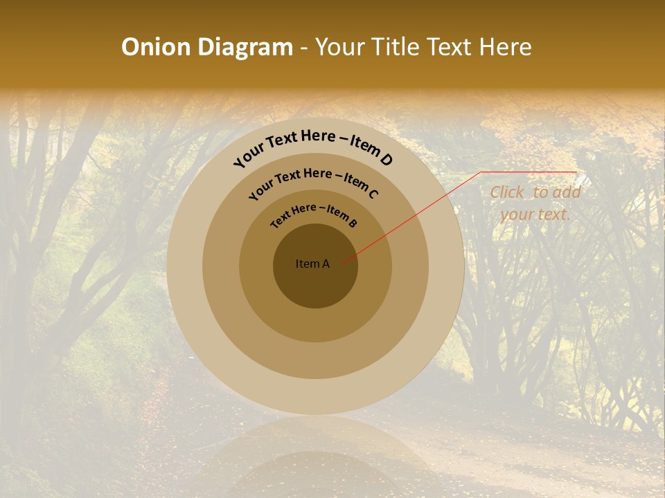 Gold Scenic Beauty PowerPoint Template