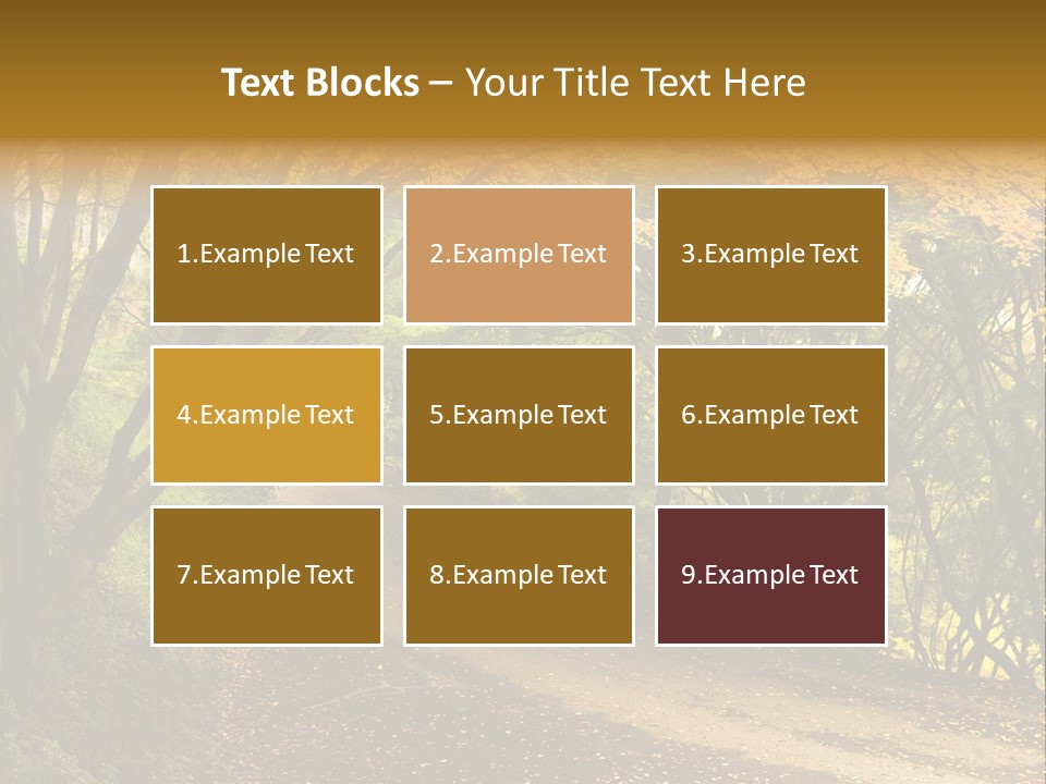 Gold Scenic Beauty PowerPoint Template