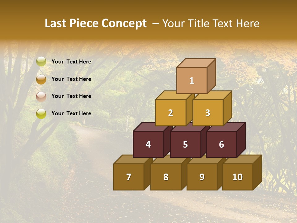 Gold Scenic Beauty PowerPoint Template