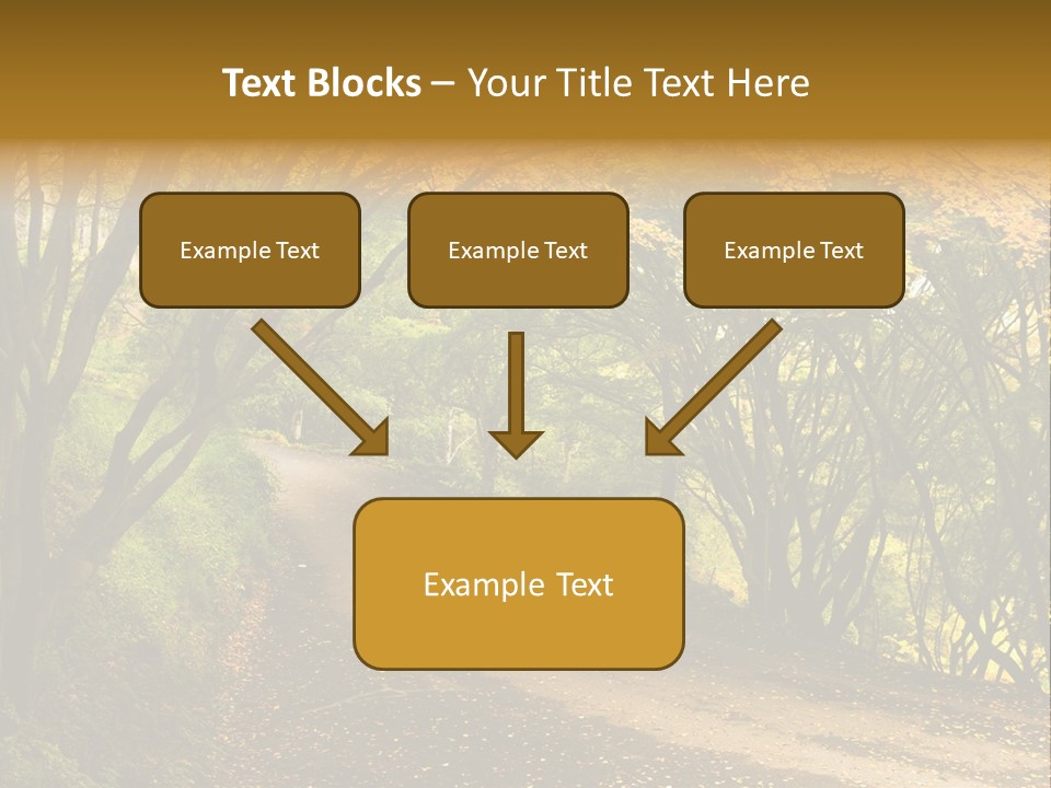 Gold Scenic Beauty PowerPoint Template