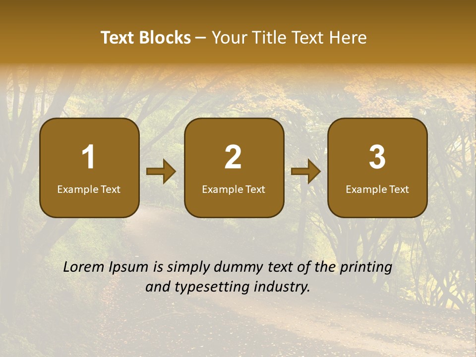 Gold Scenic Beauty PowerPoint Template