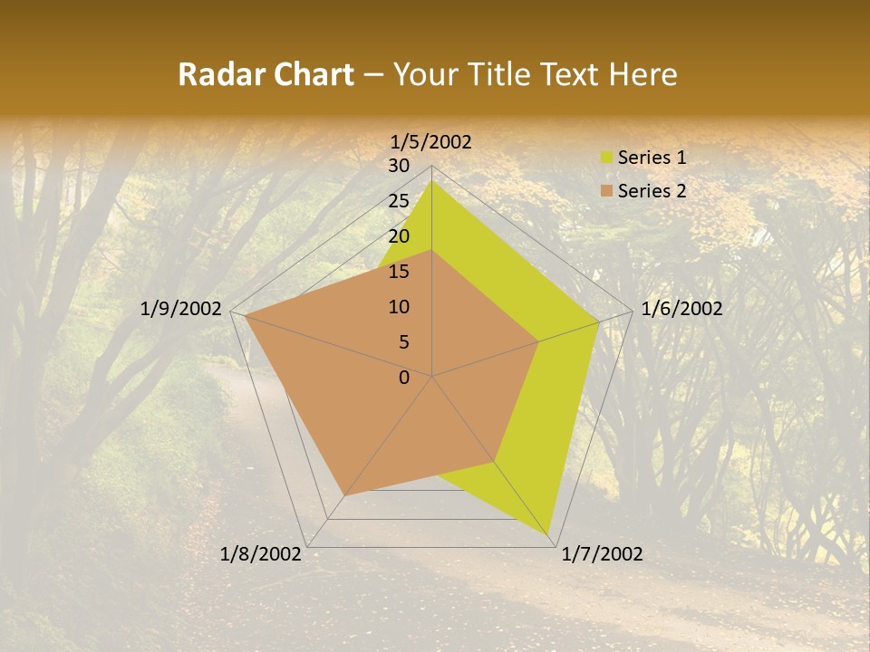 Gold Scenic Beauty PowerPoint Template