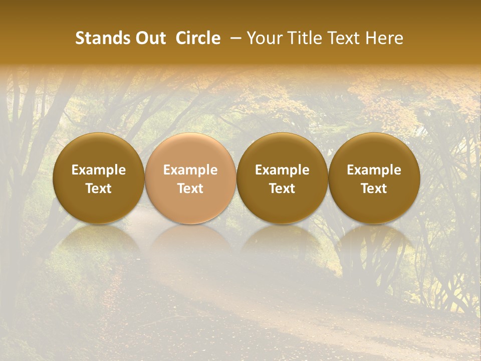 Gold Scenic Beauty PowerPoint Template