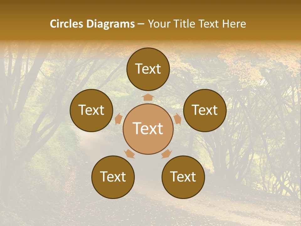 Gold Scenic Beauty PowerPoint Template