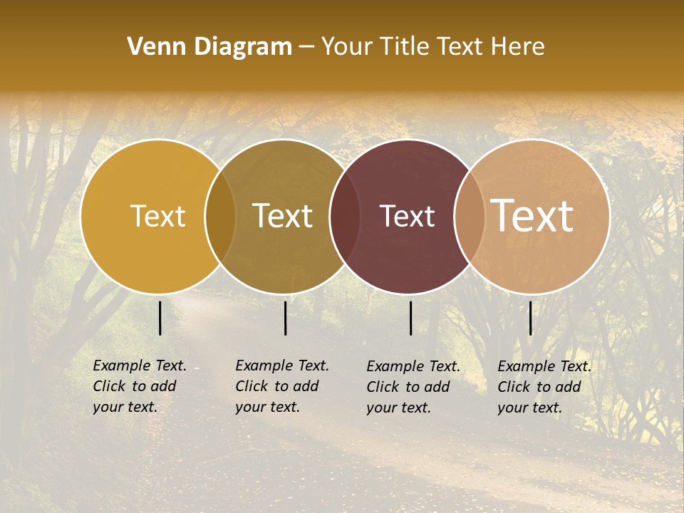 Gold Scenic Beauty PowerPoint Template