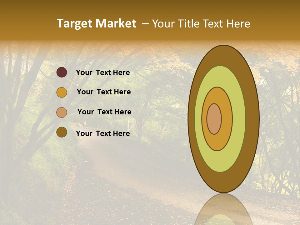 Gold Scenic Beauty PowerPoint Template