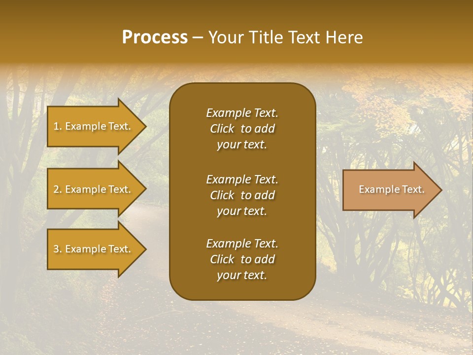 Gold Scenic Beauty PowerPoint Template