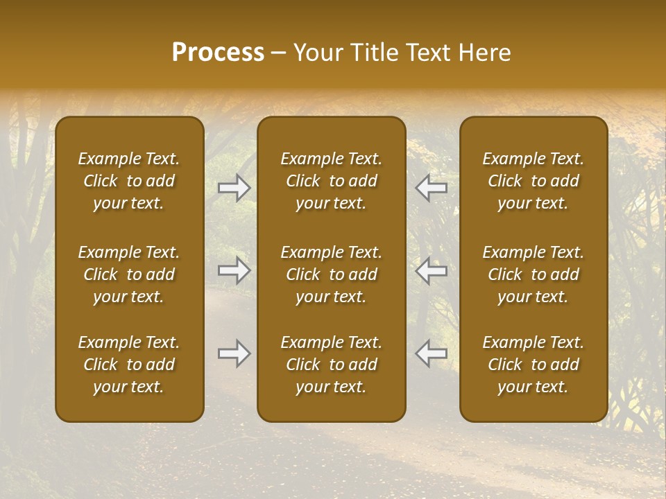 Gold Scenic Beauty PowerPoint Template