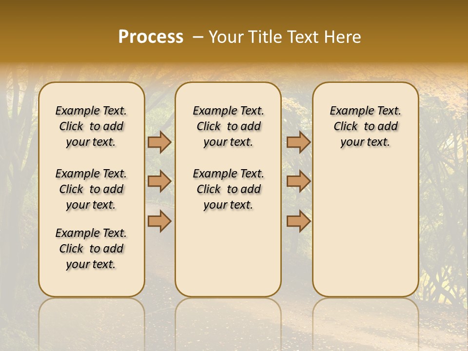 Gold Scenic Beauty PowerPoint Template