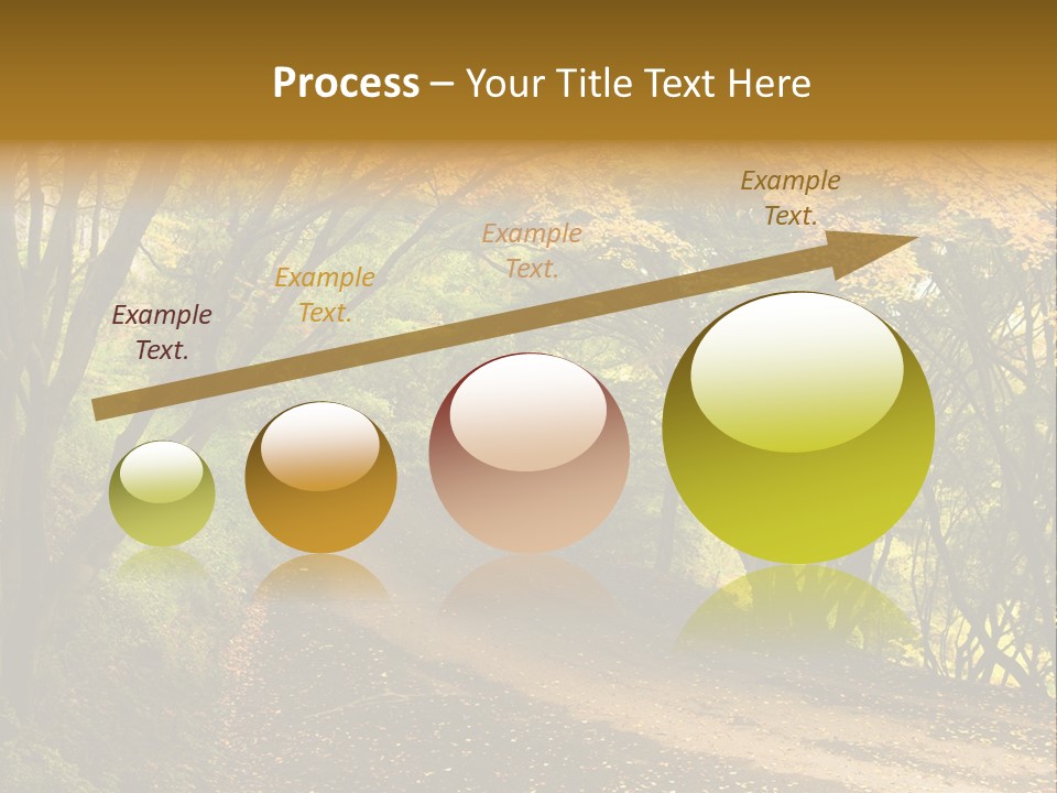Gold Scenic Beauty PowerPoint Template