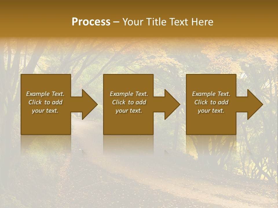 Gold Scenic Beauty PowerPoint Template