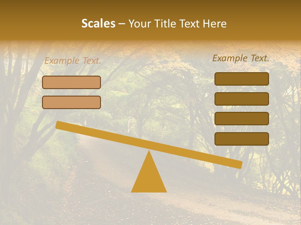 Gold Scenic Beauty PowerPoint Template