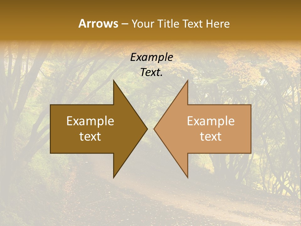 Gold Scenic Beauty PowerPoint Template