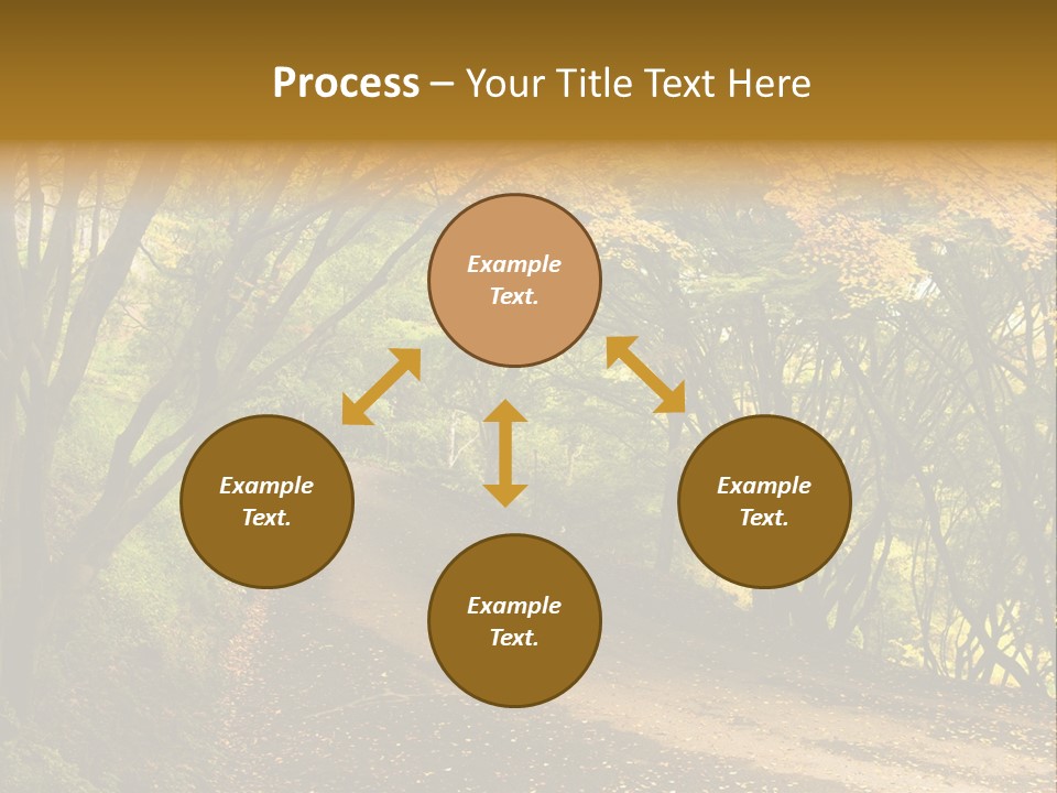 Gold Scenic Beauty PowerPoint Template