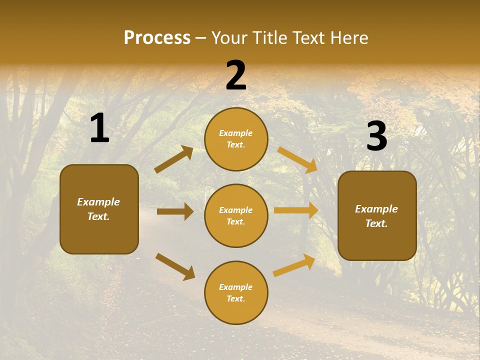 Gold Scenic Beauty PowerPoint Template