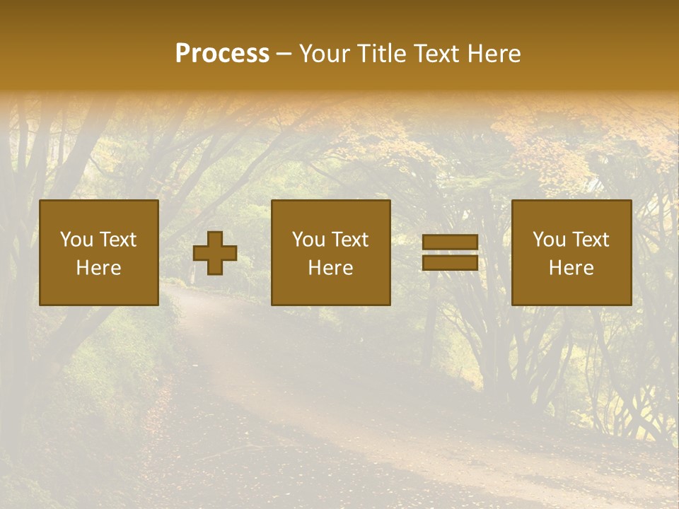 Gold Scenic Beauty PowerPoint Template