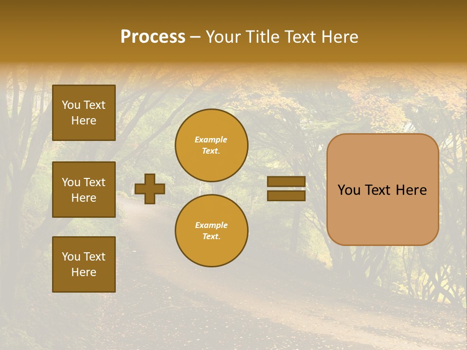 Gold Scenic Beauty PowerPoint Template