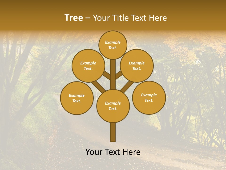 Gold Scenic Beauty PowerPoint Template