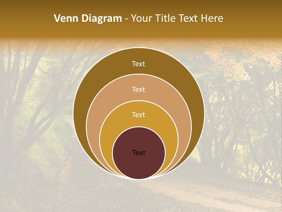 Gold Scenic Beauty PowerPoint Template