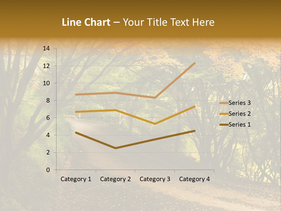 Gold Scenic Beauty PowerPoint Template