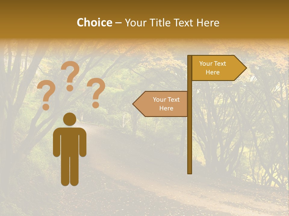 Gold Scenic Beauty PowerPoint Template