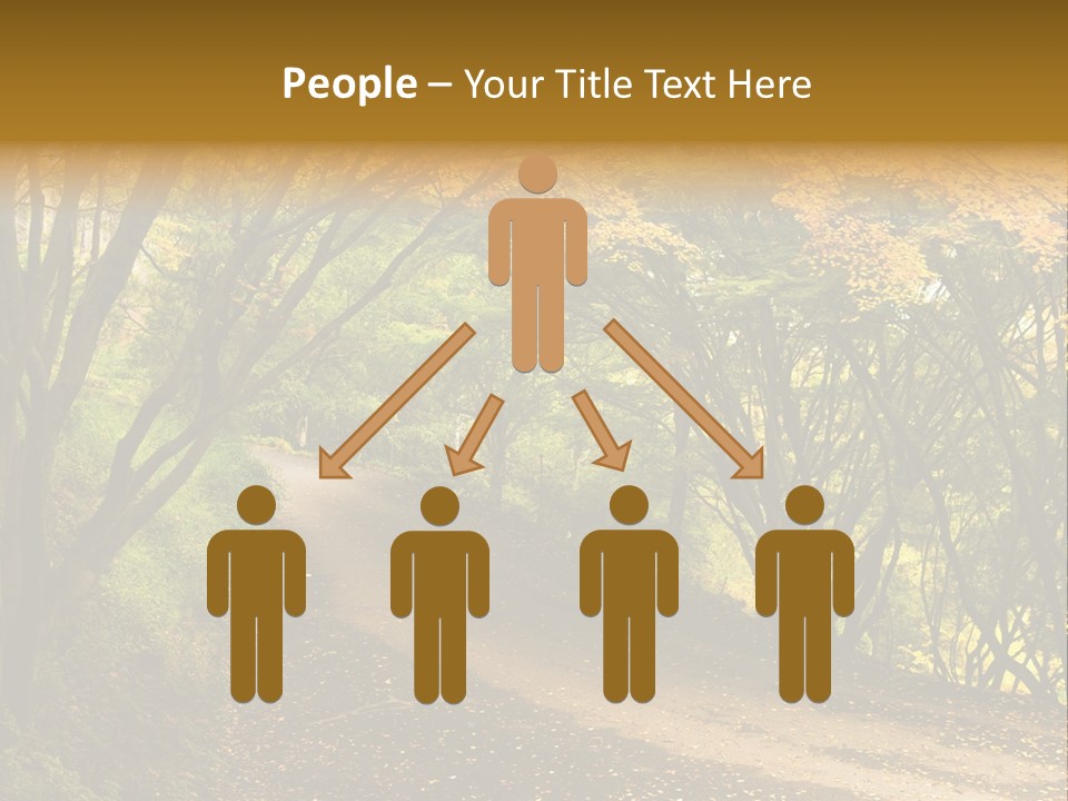 Gold Scenic Beauty PowerPoint Template