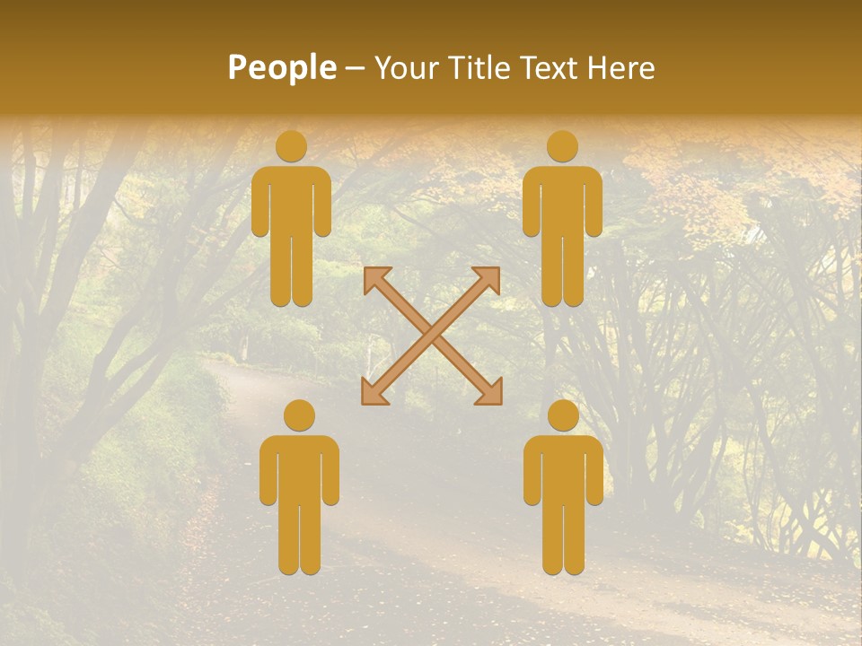 Gold Scenic Beauty PowerPoint Template