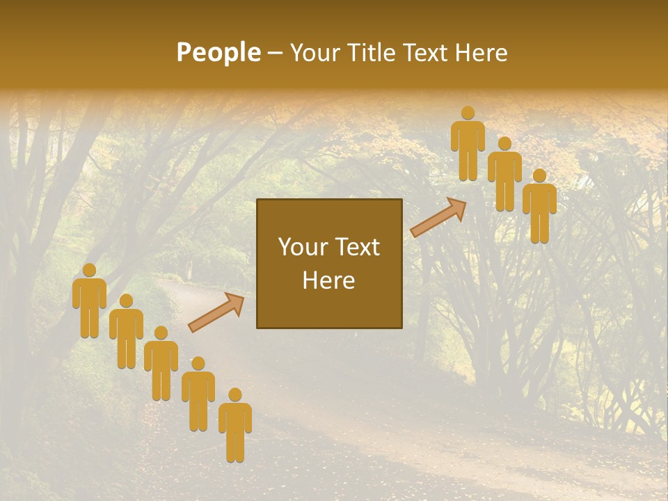 Gold Scenic Beauty PowerPoint Template