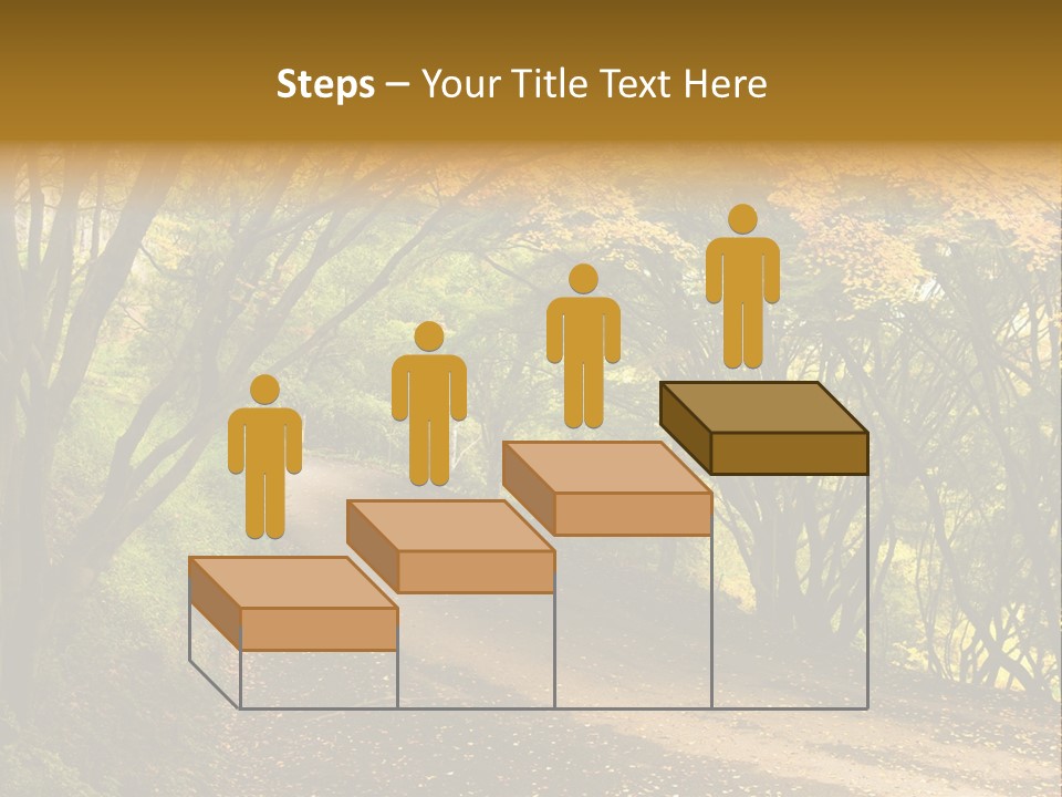 Gold Scenic Beauty PowerPoint Template