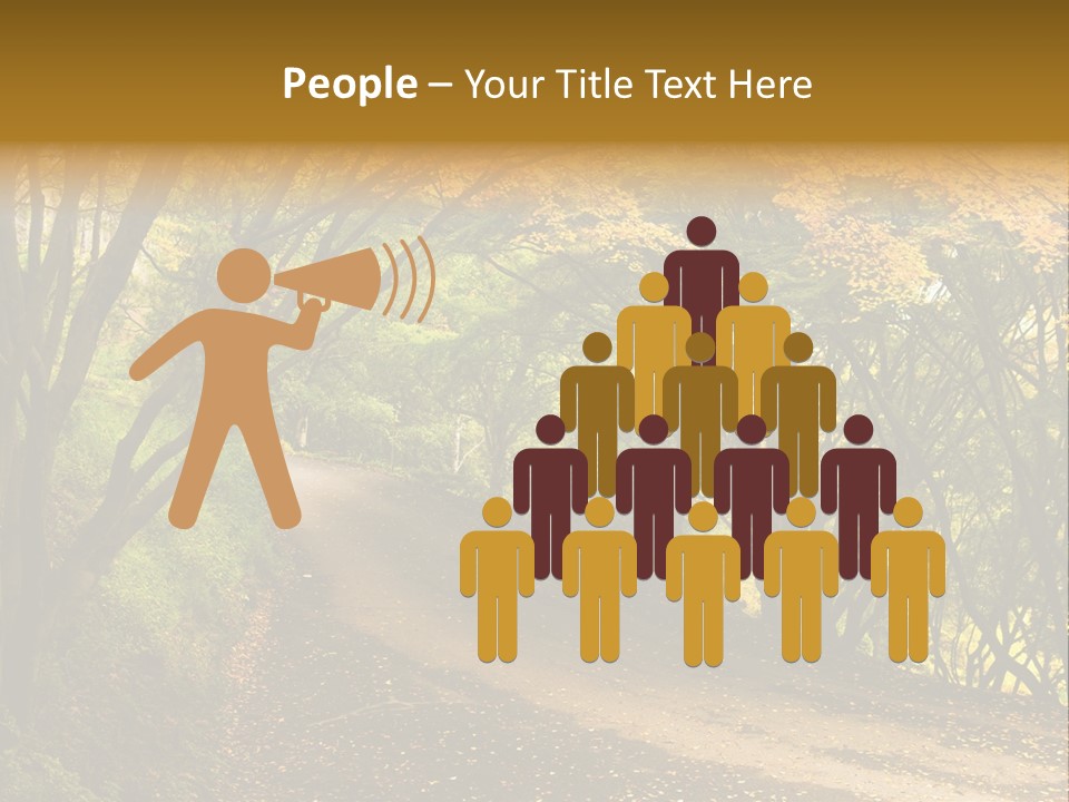 Gold Scenic Beauty PowerPoint Template