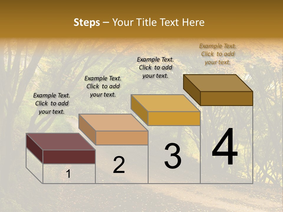 Gold Scenic Beauty PowerPoint Template