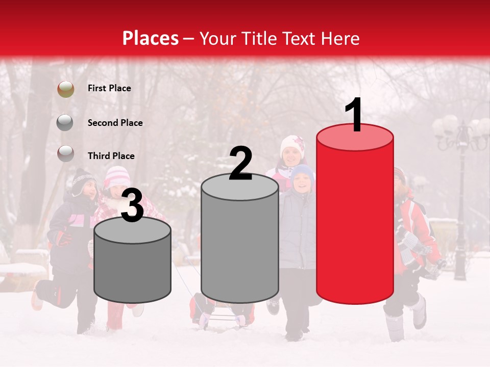 Childhood Snow Joy PowerPoint Template